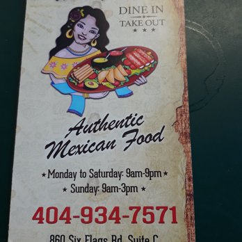 Taqueria Margarita - Front of menu - Mexican Near Me - Austell, Georgia