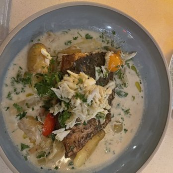 Kipos Hellenic Cuisine - Pan fried Barramundi with crab - Greek Near Me - Wilmington, North Carolina Kipos Hellenic Cuisine - Pan fried Barramundi with crab - Greek Near Me - Wilmington, North Carolina