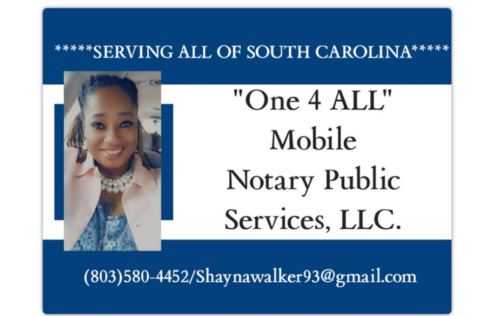 ONE 4 ALL Wagener, South Carolina Notaries Phone Number Yelp