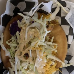 The Big Red Food Truck - Shrimp Caribbean jerk taco