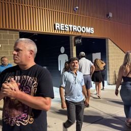 Restrooms were surprisingly clean and lines weren't long