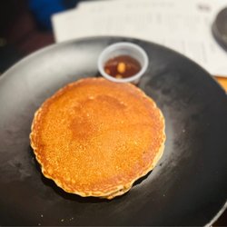 NOLA Seafood & Spirits - The pancake was nothing to write home about .