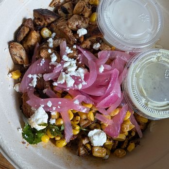 CAVA - Harissa Honey Chicken bowl - Mediterranean Near Me - Cranston, Rhode Island