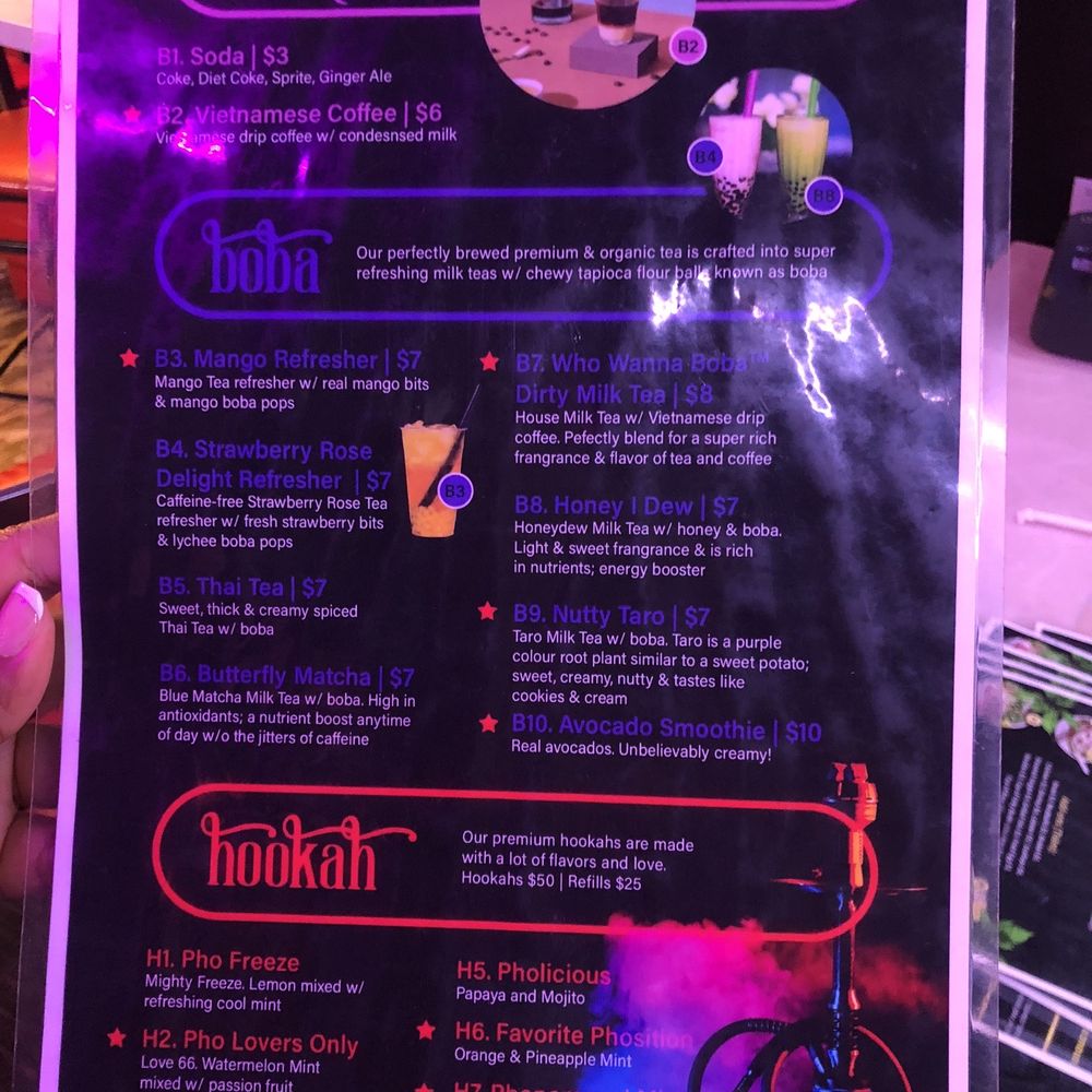 Who Wanna Pho - Front of drink menu - Vietnamese Near Me - Atlanta, Georgia Who Wanna Pho - Front of drink menu - Vietnamese Near Me - Atlanta, Georgia