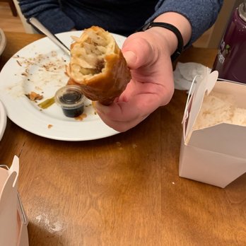Soy and Ginger - Pork egg roll - one tiny piece of pork and SUPER oily - Chinese Near Me - Livingston, New Jersey Soy and Ginger - Pork egg roll - one tiny piece of pork and SUPER oily - Chinese Near Me - Livingston, New Jersey