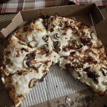 Domino's Pizza - I circled the five spots where I think there is premium chicken - Pizza Near Me - Turlock, California Domino's Pizza - I circled the five spots where I think there is premium chicken - Pizza Near Me - Turlock, California