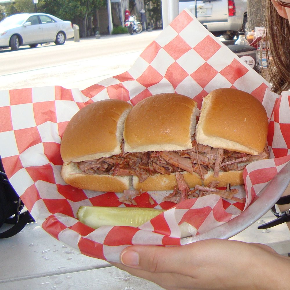 Barefoot BBQ - Beef brisket sliders. - Barbeque Near Me - Seaside, Florida Barefoot BBQ - Beef brisket sliders. - Barbeque Near Me - Seaside, Florida