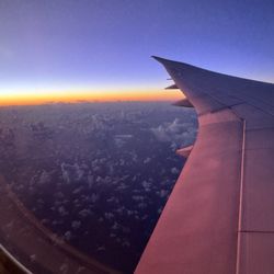 Qantas - Sunrise approaching Sydney (April 2025)