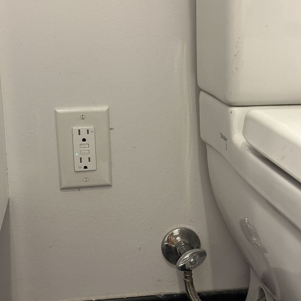 New bathroom outlet they installed New bathroom outlet they installed