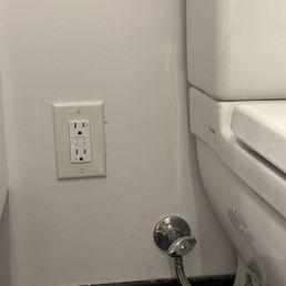 New bathroom outlet they installed