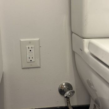 Bay Area Electric  - New bathroom outlet they installed - Electricians Near Me