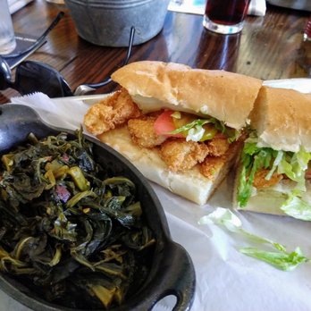 The Second Line - Shrimp po boy with greens - Cajun/Creole Near Me - Memphis, Tennessee