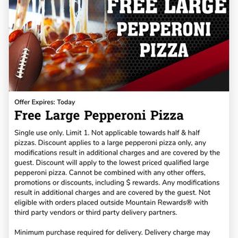 Mountain Mike's Pizza - How was this a scam?  It's on their mobile app. - Pizza Near Me - Galt, California