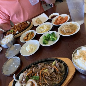 Korean BBQ  - Bulgolgi forward, spicy pork behind. - Korean Near Me - Greenville, South Carolina