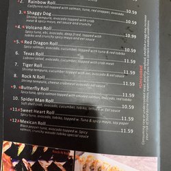Super Yummy Mongolian Stir-Fry and Sushi - Menu (as of 10/2022)