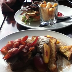 The Attic - Lunch at The Attic- open chicken sandwich and french toast