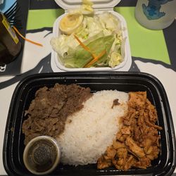 Hard to tell from the pic, but very very small portion for the combo with beef and spicy pork for almost $25.