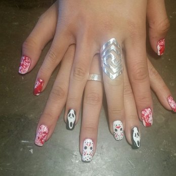 V and B Nails - My daughter's nails for Halloween. So fun. - Nail Salons Near Me - Prescott, Arizona