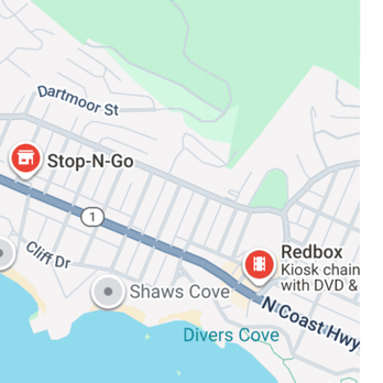 Stop N Go - The distance between as address kiosk - Grocery Near Me - Laguna Beach, California Stop N Go - The distance between as address kiosk - Grocery Near Me - Laguna Beach, California