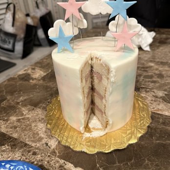 Butterfly Cakery - Pink frosting inside for gender reveal (we opted for all buttercream, skipping mousse). - Bakeries Near Me - Plano, Texas Butterfly Cakery - Pink frosting inside for gender reveal (we opted for all buttercream, skipping mousse). - Bakeries Near Me - Plano, Texas