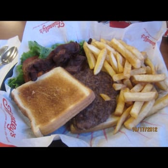 Friendly's - Bacon burger on toast with fries - Ice Cream & Frozen Yogurt Near Me - Metuchen, New Jersey Friendly's - Bacon burger on toast with fries - Ice Cream & Frozen Yogurt Near Me - Metuchen, New Jersey