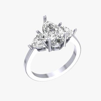 Kings Jeweler - 14 WHITE GOLD CUSTOM DIAMOND RING PEAR SHAPE3.5 CTT - Jewelry Near Me - San Marcos, Texas Kings Jeweler - 14 WHITE GOLD CUSTOM DIAMOND RING PEAR SHAPE3.5 CTT - Jewelry Near Me - San Marcos, Texas