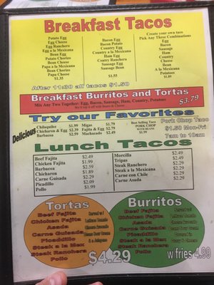 Menu photo 1 Las Rancheritas Cafe San Antonio, TX