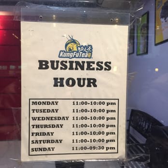 Kung Fu Tea - Business hours - Coffee & Tea Near Me - Brooklyn, New York