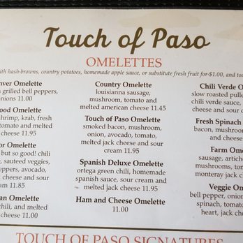 Touch of Paso - Omelettes are on point.. - Breakfast & Brunch Near Me - Paso Robles, California Touch of Paso - Omelettes are on point.. - Breakfast & Brunch Near Me - Paso Robles, California