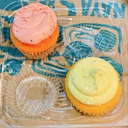 Baked Cravings - Raspberry Cupcake (gluten fee) & Gluten Free Banana Cupcake