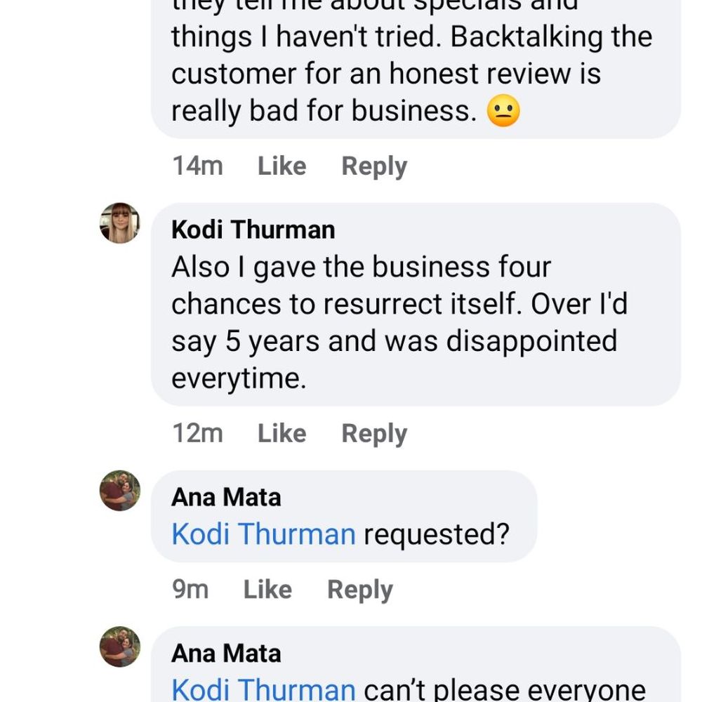 Super Taco - You can't see here, but in the original post; she is blaming the pandemic. When really its her attitude along with the people she employs. - Mexican Near Me - Marble Falls, Texas