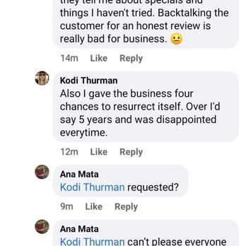 Super Taco - You can't see here, but in the original post; she is blaming the pandemic. When really its her attitude along with the people she employs. - Mexican Near Me - Marble Falls, Texas
