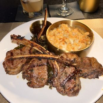 Kiss - Lamb chops, Mac and Cheese, collard greens - New American Near Me - Houston, Texas Kiss - Lamb chops, Mac and Cheese, collard greens - New American Near Me - Houston, Texas