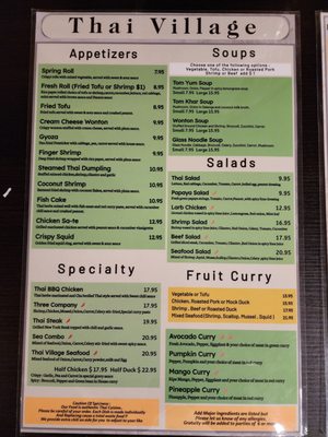 Menu photo 6 Thai Village San Diego, CA