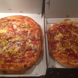 Pizza Service Italiano - Links: American Style USA Pizza, rechts: Pizza Mafioso