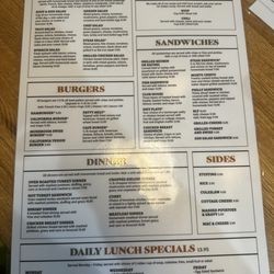 Highland Cafe & Bakery - Lunch menu