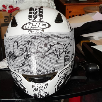 Fresh Prints LA - Custom printing on a helmet! - Screen Printing/T-Shirt Printing Near Me - Los Angeles, California Fresh Prints LA - Custom printing on a helmet! - Screen Printing/T-Shirt Printing Near Me - Los Angeles, California