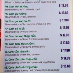 Pho Saigon - Menu as of 2026/01/31