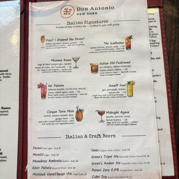 Don Antonio - Menu - Pizza Near Me - New York, New York