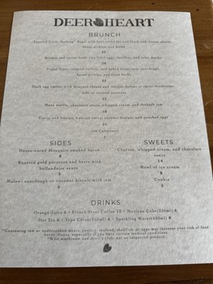 Menu photo 2 Deer Heart Haines, AK Menu photo 2 Deer Heart Haines, AK