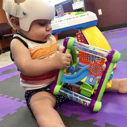 Playing in the new play area