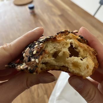 Choux - Inside of the cheddar gougère cheese puff - Bakeries Near Me - San Francisco, California