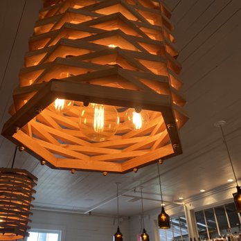 7 Acre BarnGrill - Light above our booth. - New American Near Me - Alpharetta, Georgia
