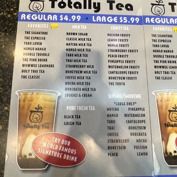 Totally Tea - Menu - Bubble Tea Near Me - Birch Run, Michigan Totally Tea - Menu - Bubble Tea Near Me - Birch Run, Michigan