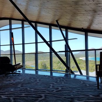 Saffire Freycinet - Eames lounge chairs in the reception area - Resorts Near Me - Coles Bay, TAS