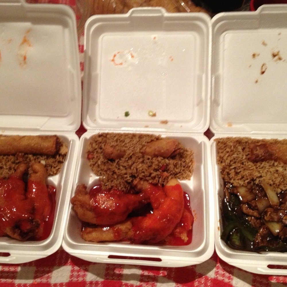 2 orders of Sweet and Sour Chicken and 1 Pepper Steak - cost $16 during lunch special, under $20 after 2:00.