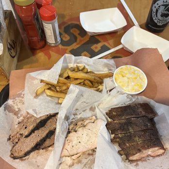 Meat U Anywhere BBQ - Fatty Brisket, turkey, ribs, creamed corn, fries and coleslaw. - Barbeque Near Me - Grapevine, Texas