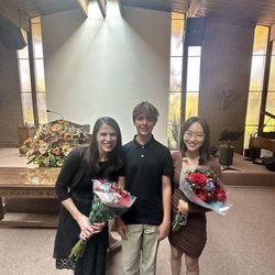 KW Music Studios Piano Lessons - Mrs. Weston with her student Cash and teacher Cana.