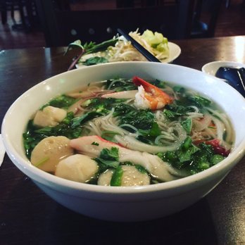 Pho Chateau - Seafood pho .. small portion .. a combo of crabmeat , shrimp , fish cakes , and the pho main ingredients - Vietnamese Near Me - Lorton, Virginia Pho Chateau - Seafood pho .. small portion .. a combo of crabmeat , shrimp , fish cakes , and the pho main ingredients - Vietnamese Near Me - Lorton, Virginia