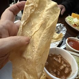 Stiff, hard tortilla